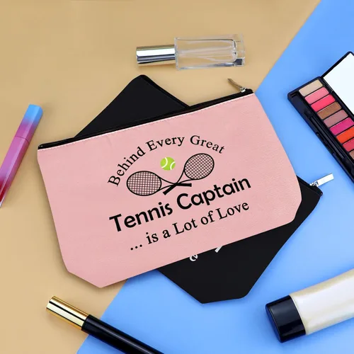 Vista 3 de Mikela Regalos de capitán de tenis para mujer, Negro y rosado
