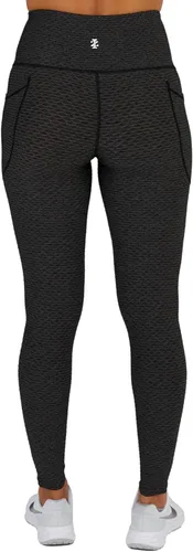 Vista 3 de IZOD Leggings de entrenamiento de cintura alta con textura activa para mujer con bolsillos