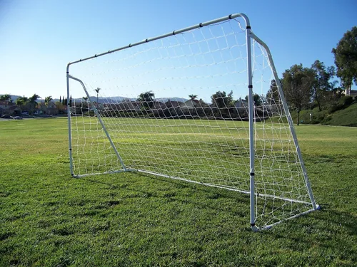 Vista 11 de Portería de fútbol de acero galvanizado recubierto de polvo de 12 x 6 pies con red. Ayuda de entrenamiento portátil AYSO de tamaño reglamentario
