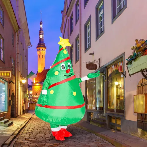 Vista 3 de Traje inflable de Papá Noel de Navidad
