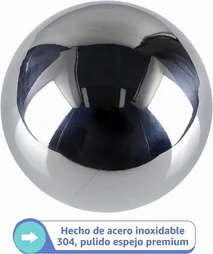 Vista 4 de MOLIGOU 6 bolas de acero inoxidable para mirar, esferas reflectantes de 6 pulgadas/4 pulgadas/3.5 pulgadas/3.5 pulgadas de diámetro, bolas de espejo