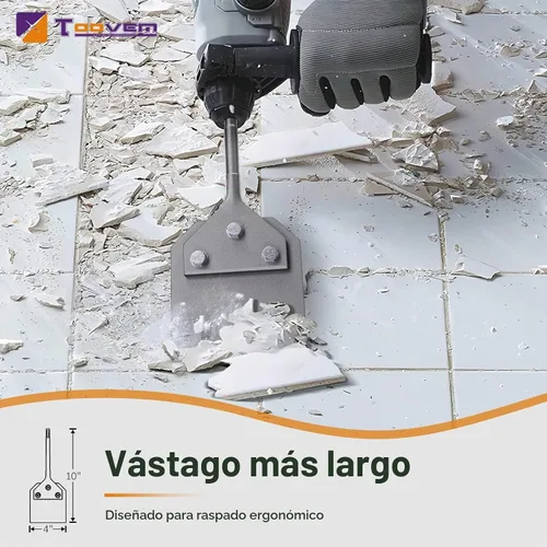 Vista 5 de TOOVEM - Kit de raspador de suelo SDS Plus de 4 pulgadas para martillos rotativos SDS-Plus