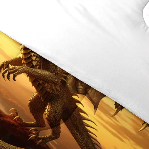 Vista 5 de Edredón de dragón de galaxia, juego de ropa de cama de dragón dorado, colcha de dragón, juego de ropa de cama de dragón de galaxia, juego de cama