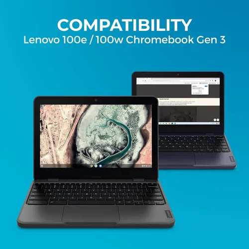 Vista 2 de Gumdrop SlimTech - Funda personalizada para Lenovo 100e AMD de 100 W Gen (Clamshell), protección ligera, rosca de goma en los lados, sin costuras