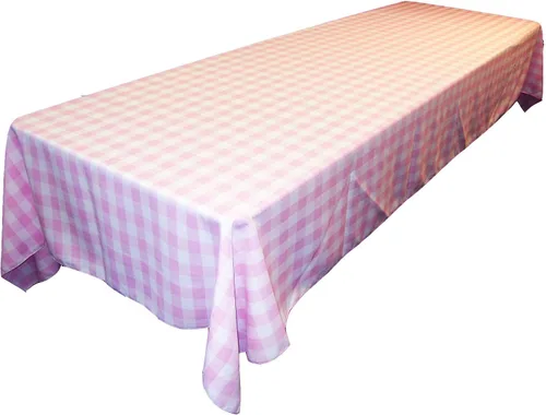 Vista 36 de LA Linen Mantel rectangular de poliéster Gingham a cuadros 60 por 84 pulgadas, blanco y verde oscuro