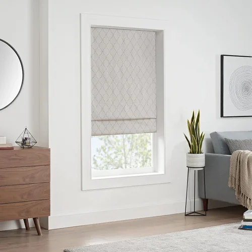 Vista 16 de Eclipse Evangeline - Persiana romana botánica para ventanas, sin cordón, 100 % opaca, 23 pulgadas de ancho x 64 pulgadas de largo, reducción