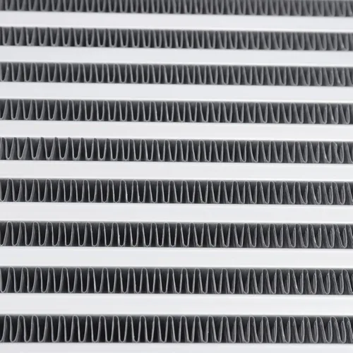 Vista 6 de Intercooler turbo universal de aluminio de 2.5 pulgadas de E/S de 24.5 x 12.5 x 3 pulgadas, un lado universal de aluminio Turbo Intercooler