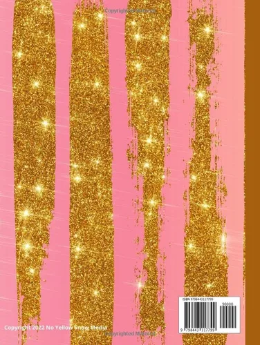 Vista 2 de Pink and Gold Composition Notebook Pink and Gold Composition 130 Page College-Ruled Notebook, Pink Notebook Hard Cover