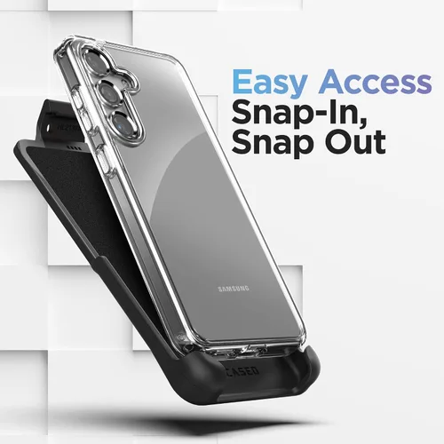 Vista 4 de Encased Funda para Samsung Galaxy S24 con clip para cinturón (transparente) (S24)