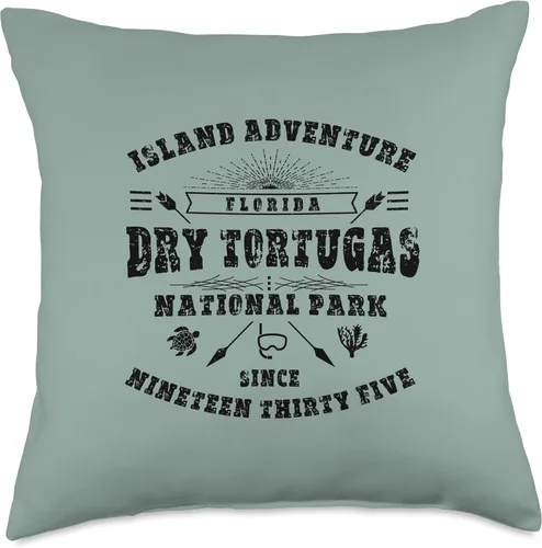 Vista 4 de Dry Tortugas National Park Florida Keys Island Souvenir Throw Pillow
