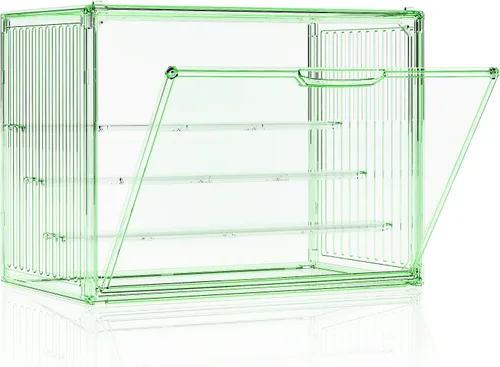 Vista 13 de Vitrina de acrílico transparente para coleccionables, caja de exhibición de figuras de pasatiempos de 4 capas con estantes, cajas de exhibición