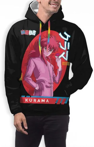 Vista 3 de Anime Yu Yu Hakusho Kurama Hoodie Unisex 3d Printed Sweatshirt Classics Pullover Winter Hoodies