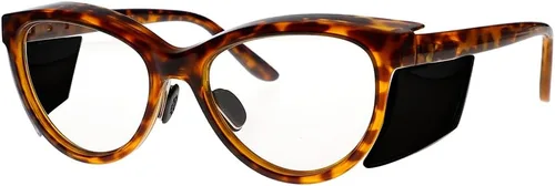 Vista 7 de Gafas de seguridad contra la radiación en elegante montura de ojo de gato para mujer con lentes reductores de radiación pb de 0.030 in.