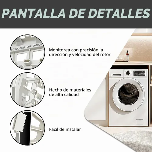 Vista 3 de WISINY 6501KW2002B 6501KW2002A Sensor de Posición del Rotor de Lavadora para Sensor Hall de LG Soluciona el Código de Error LE Compatible