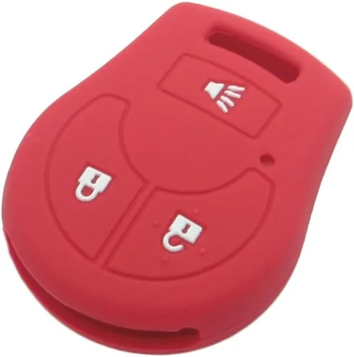 Vista 5 de SEGADEN - Funda protectora de silicona compatible con llave remota de Nissan de 3 botones CV2506 Negra