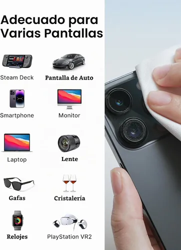Vista 7 de JSAUX Paquete de 100 paños de limpieza de microfibra, toallitas para lentes para pantalla de lentes