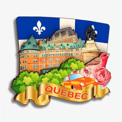 Vista 10 de Montreal - Imán para nevera de Canadá, colección de madera, madera 3D, hecho a mano, recuerdos de ciudad, imán para nevera, decoración del hogar