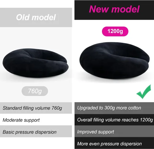 Vista 3 de Almohada BBL Después de la Cirugía para Dormir Sentado, Cojín Donut para Hemorroides, Cojín de Apoyo para Caderas, Almohada BBL de Algodón