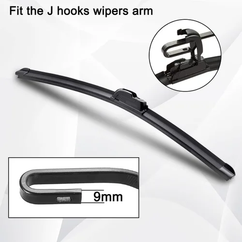 Vista 4 de Car Wiper Compatible with Hyundai Santa Fe 2018-2019 Front Wiper Blades Soft Rubber Windscreen Wipers Auto Windshield 26"+16" 650mm + 400mm