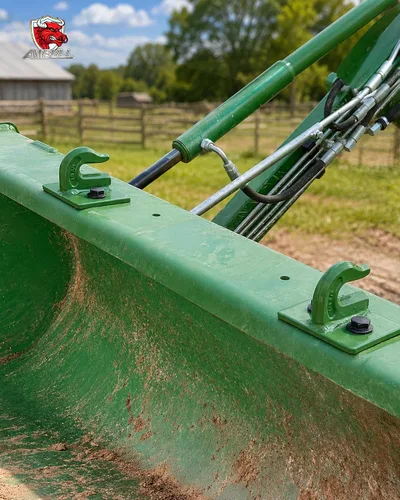 Vista 7 de Gancho de agarre para cubo de tractor de acero forjado de grado 70, gancho de agarre de 3/8 pulgadas con placa trasera, funciona bien para cubo