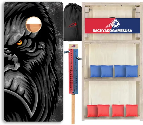 Vista 12 de CornholeGamesUSA Pro - Juego de tablas de Cornhole Fabricado en Estados Unidos Abedul báltico 3/4 Sin rebote Patas triples gruesas Dos