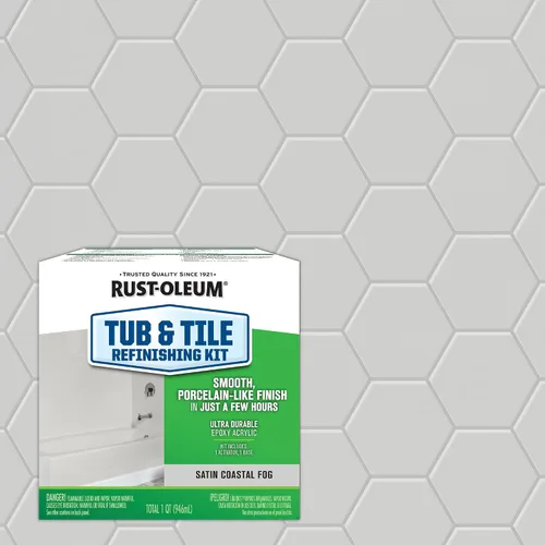 Vista 2 de Rust-Oleum - Kit de reacabado de 2 partes de niebla costera satinada