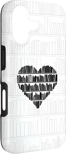 Vista 3 de Bookworm Book Lover Minimalist Heart White Case for iPhone 17