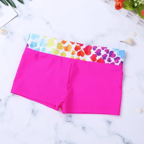 Vista 5 de iiniim - Conjunto de 2 piezas de ropa deportiva de danza para niños y niñas con pantalones cortos