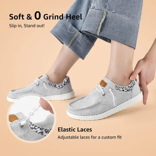 Vista 2 de STQ Mocasines con cordones para mujer, ortopédicos, cómodos, ultraligeros, informales, con soporte para el arte