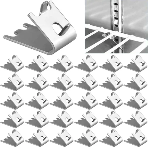 Vista 9 de 920158 Clip para estante del congelador, clip de acero inoxidable para estante del refrigerador, soporte de estante del enfriador del congelador