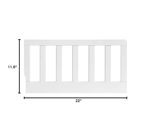 Vista 5 de Oxford Baby Briella - Kit de conversión de riel de protección de cuna a cama infantil, blanco, certificado Green Guard Gold