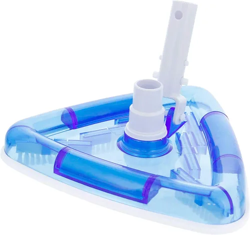 Vista 7 de U.S. Pool Supply Cabezal de Aspiradora Triangular Deluxe con Peso para Piscina con Cepillos Laterales, Conexión Giratoria, Mango EZ Clip - Para