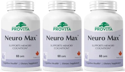 Vista 8 de PROVITA Neuro Max Suplemento de apoyo cognitivo Apoyo vegano para el nervio y la memoria Acetil L-carnitina, ginkgo biloba, melena de león