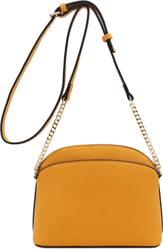 Vista 5 de FashionPuzzle Saffiano Bolso bandolera pequeño con correa de cadena