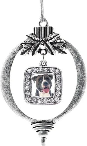 Vista 132 de Inspired Silver - Bon Voyage Cruise Ship Charm Ornamento – Adornos navideños cuadrados de plata con joyas de circonita cúbica