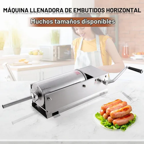 Vista 5 de Hakka - Máquina de salchichas vertical de acero inoxidable de 2 velocidades (7 libras/3 litros (horizontal))