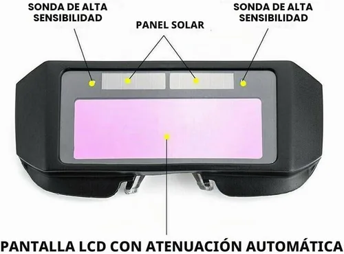 Vista 6 de 2 unids solar oscurecimiento automático gafas de soldadura soldador máscara casco ojos gafas soldadura