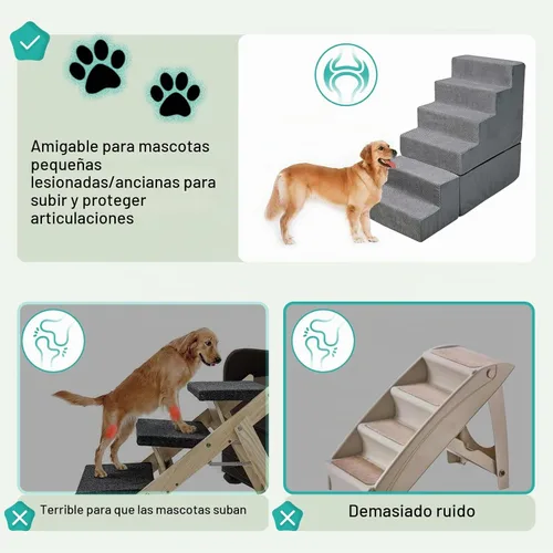 Vista 4 de Escalera para perros para camas altas de 30 pulgadas de alto
