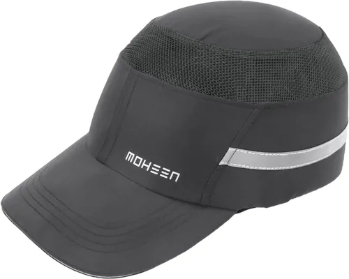 Vista 13 de Gorra de Seguridad Ligera con Protección contra Golpes - Sombrero Protector Transpirable Estilo Béisbol con Rayas Reflectantes