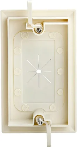 Vista 2 de Cmple - Placa de cable con apertura flexible, 1 cuadrilla - Lite Almond