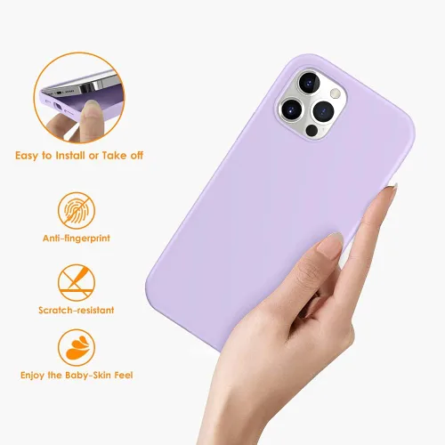 Vista 2 de DTTO Funda compatible con iPhone 12/12 Pro, a prueba de golpes, de silicona [serie Romance] [protección mejorada de cámara y pantalla] con cojín