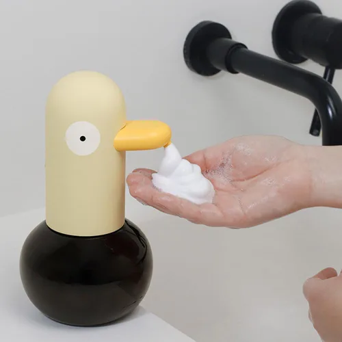 Vista 9 de Lindo dispensador de jabón – Dispensador automático de jabón de espuma de paloma para niños, baño, cocina, escuela, dispensadores de detergente