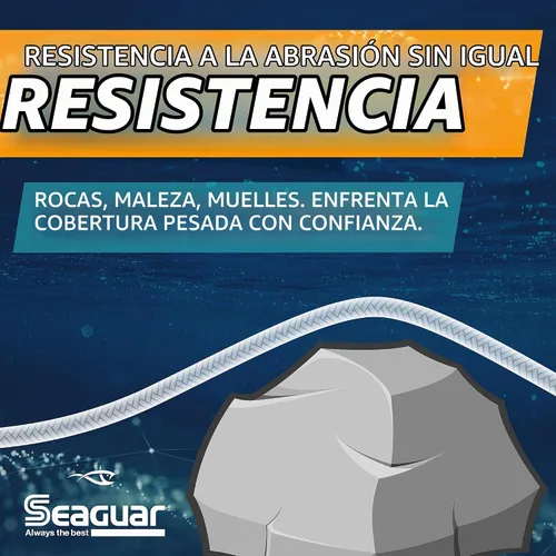 Vista 5 de Seaguar Smackdown - Línea de pesca trenzada de baja visibilidad, color gris sigilo, varios tamaños