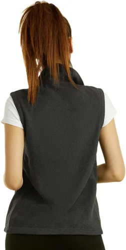 Vista 2 de Chaleco de invierno de forro polar con cremallera completa para mujer