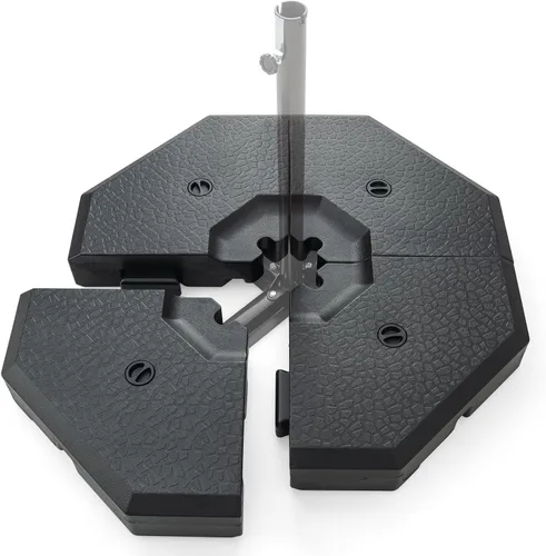 Vista 12 de Tangkula 4 piezas de 185 libras voladizas de patio con compensación de base de sombrilla para patio, relleno de agua y arena, resistente soporte