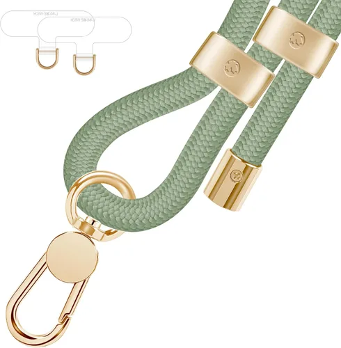 Vista 15 de UKON Cordón para teléfono celular, cordón bandolera y correa de muñeca, hebilla de metal premium con dijes para teléfono con 2 parches de correa