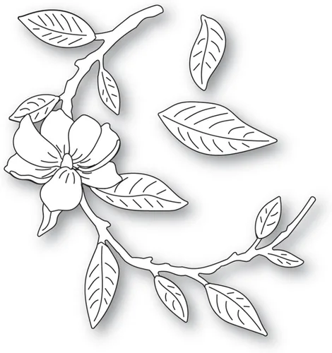 Vista 4 de Troqueles de flores y hojas para hacer tarjetas, hojas florales creativas, troqueles de corte de metal para álbumes de recortes, manualidades