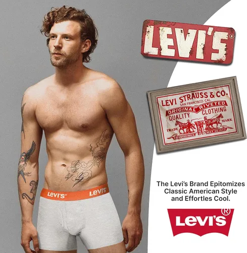 Vista 7 de Levi's Mens Boxer Briefs Breathable Cotton Underwear for Men Pack of 6
