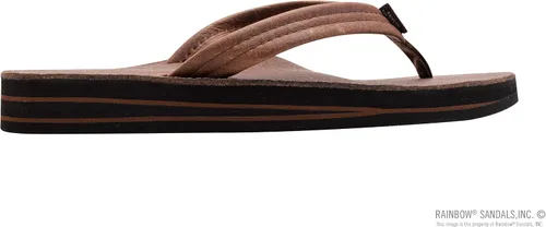 Vista 4 de Rainbow Sandals Cuero de lujo para mujer, soporte de arco de doble capa con correas medianas de 34 pulgadas