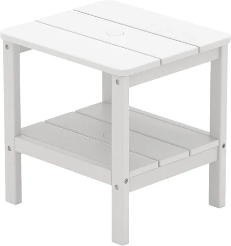 Vista 31 de SERWALL Mesa auxiliar Double Adirondack, Mesa auxiliar de forma rectangular, Negra